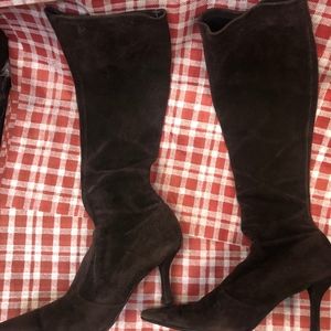 Stuart Weitzman Suede Brown Tall Boots 8M
